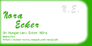 nora ecker business card